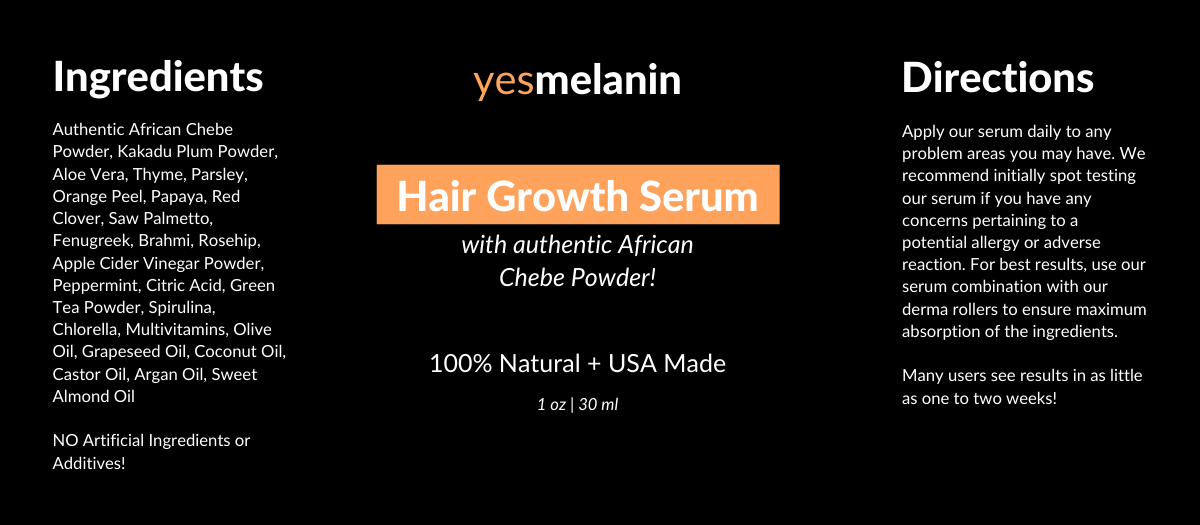 3 x Yes Melanin - Hair Growth Serum [90 Day Supply]